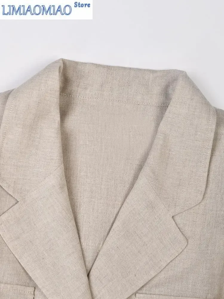 Женская двубортная свободная куртка - Фотография_4