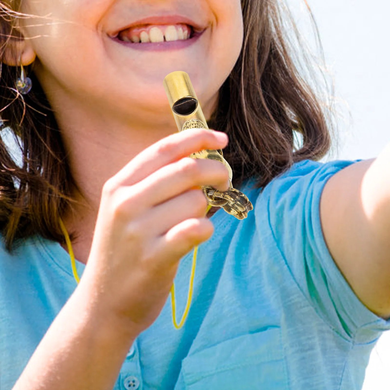 Медный свисток в форме черепа