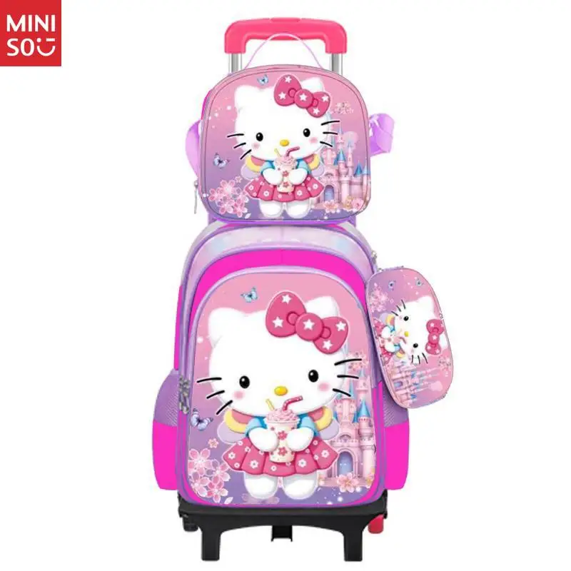 Детский набор рюкзаков на колесиках miniso - Фотография_5