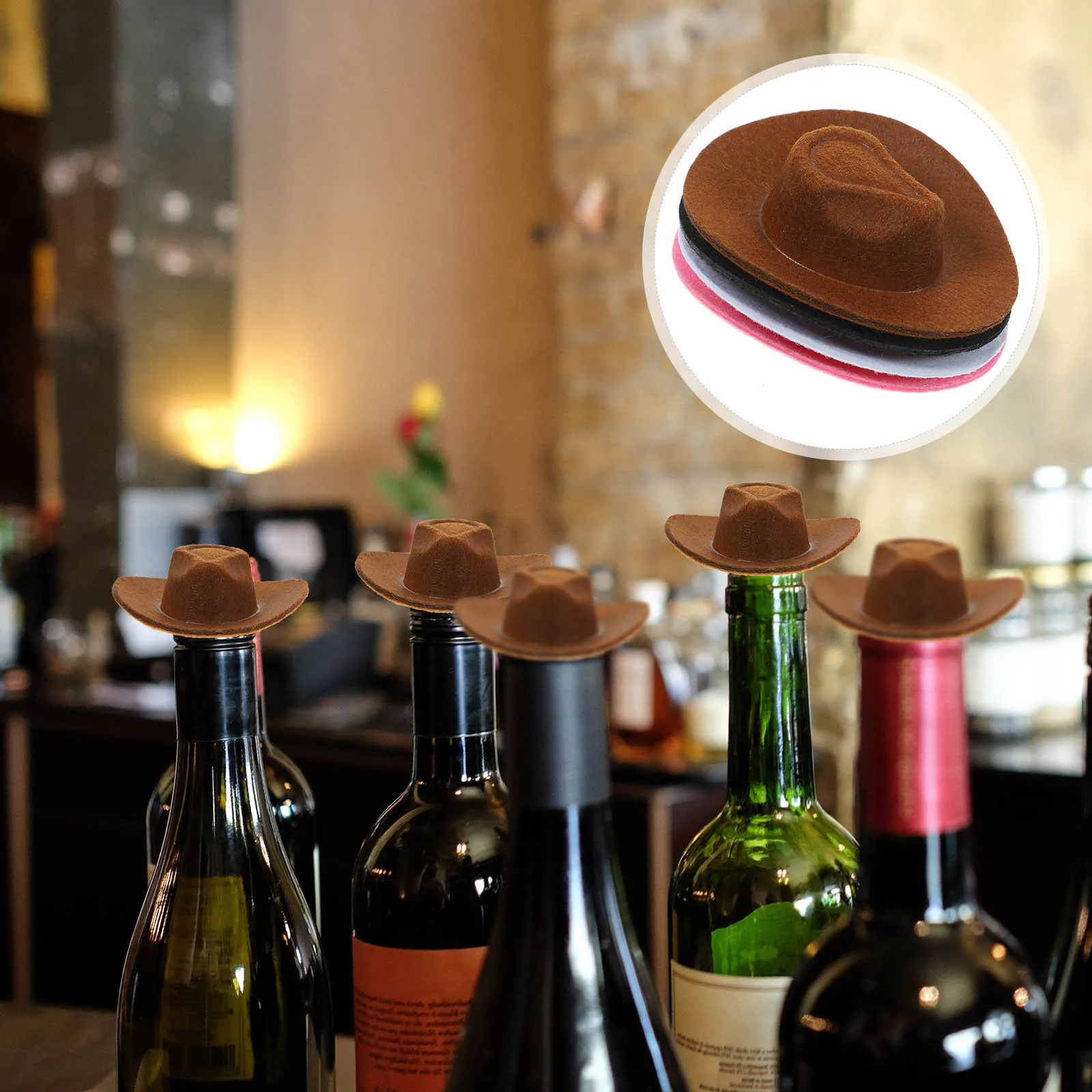 Мини-ковбойские шляпы для декоративной миниатюрной шляпы - Фотография_3