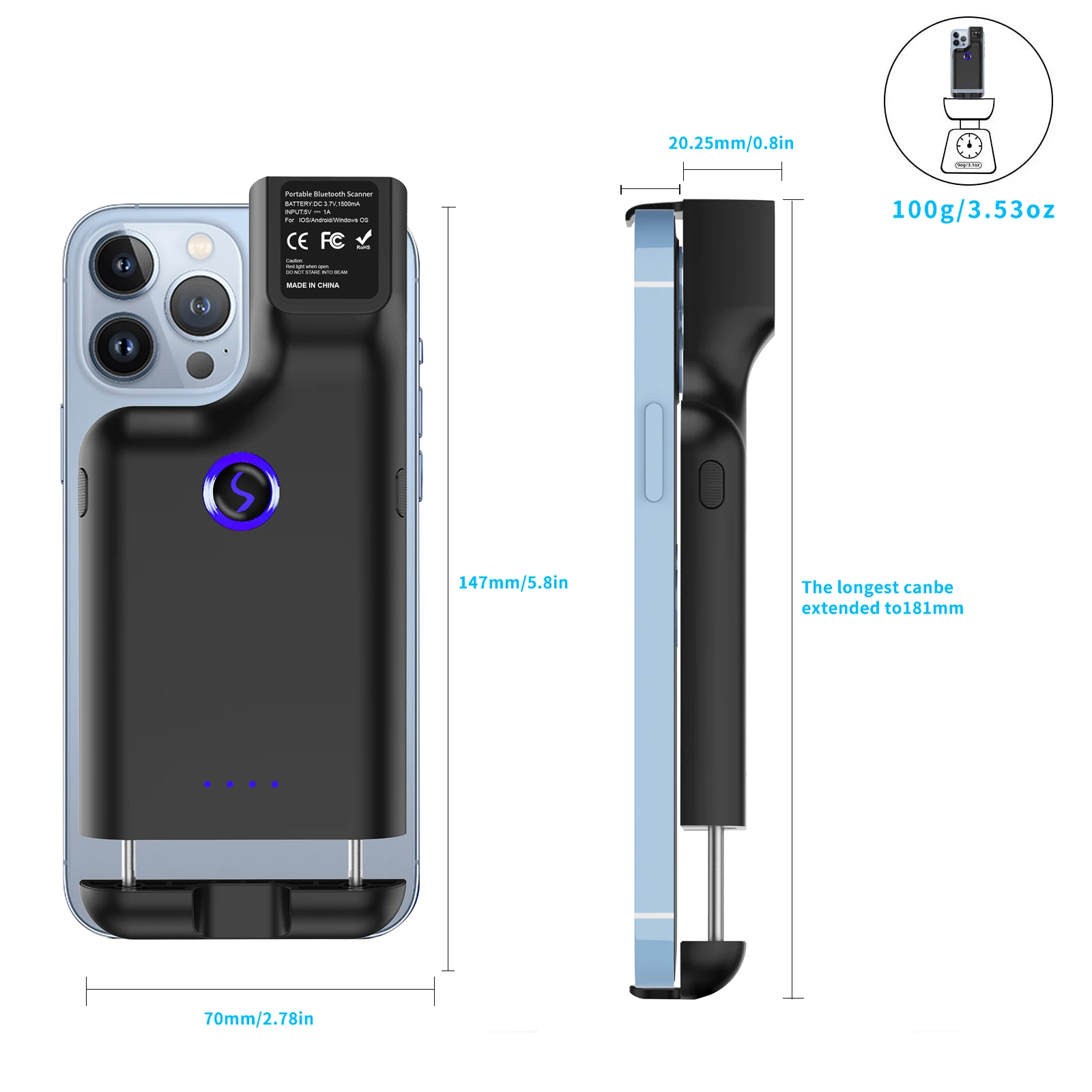 Jeeston bx75 портативный 2d беспроводной - Фотография_6