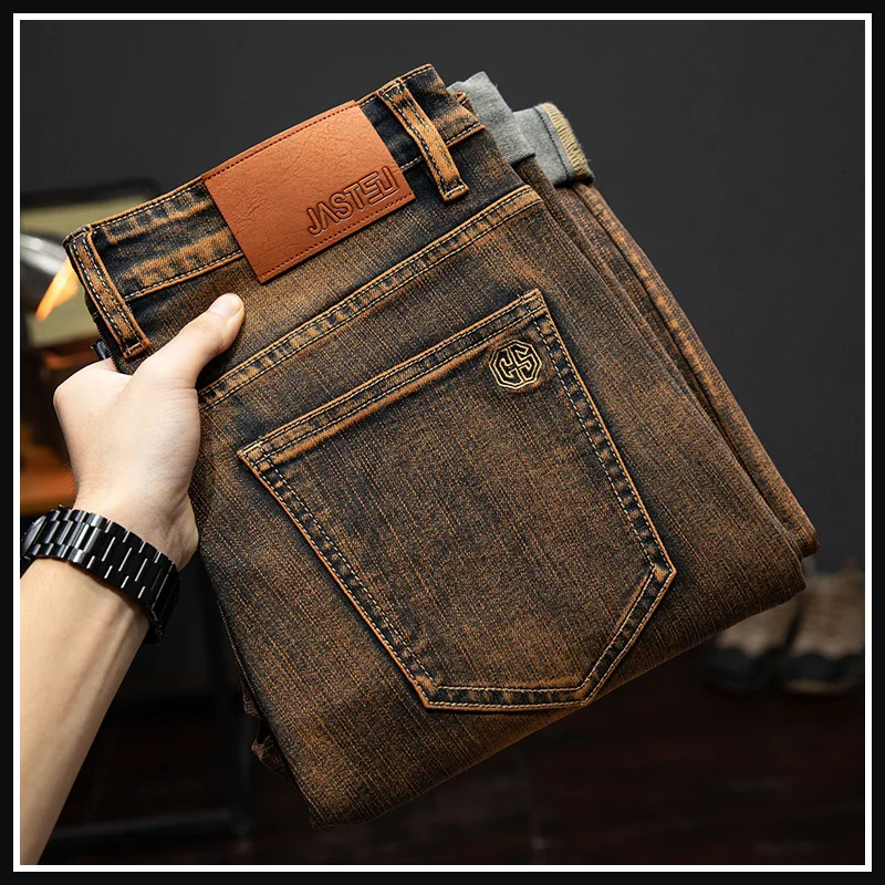 High-end retro jeans for men spring