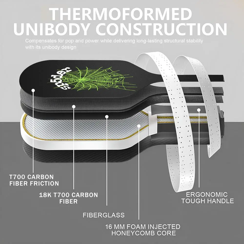 Супер крутая паутина pickleball paddle t700 из углеродного волокна unibody - Фотография_4