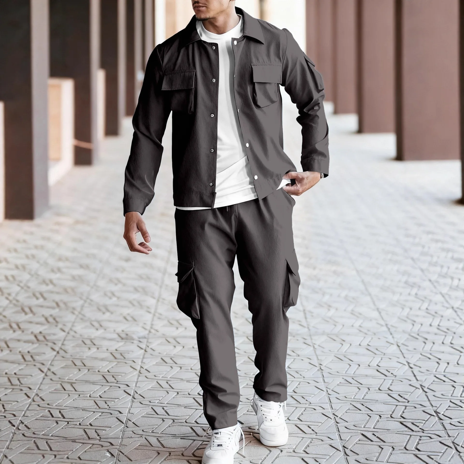 Новое мужское зимнее однотонное - Фотография_3