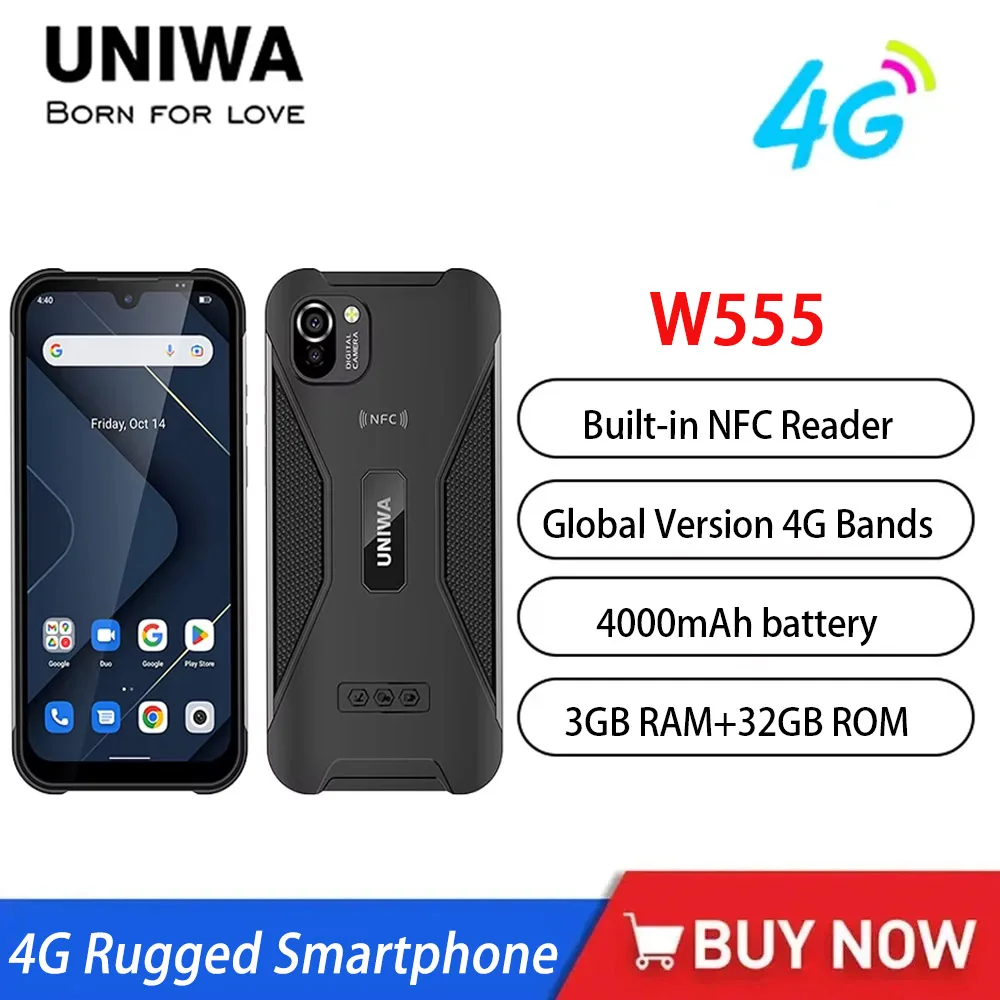 Новый прочный мобильный смартфон uniwa w555 4g 5