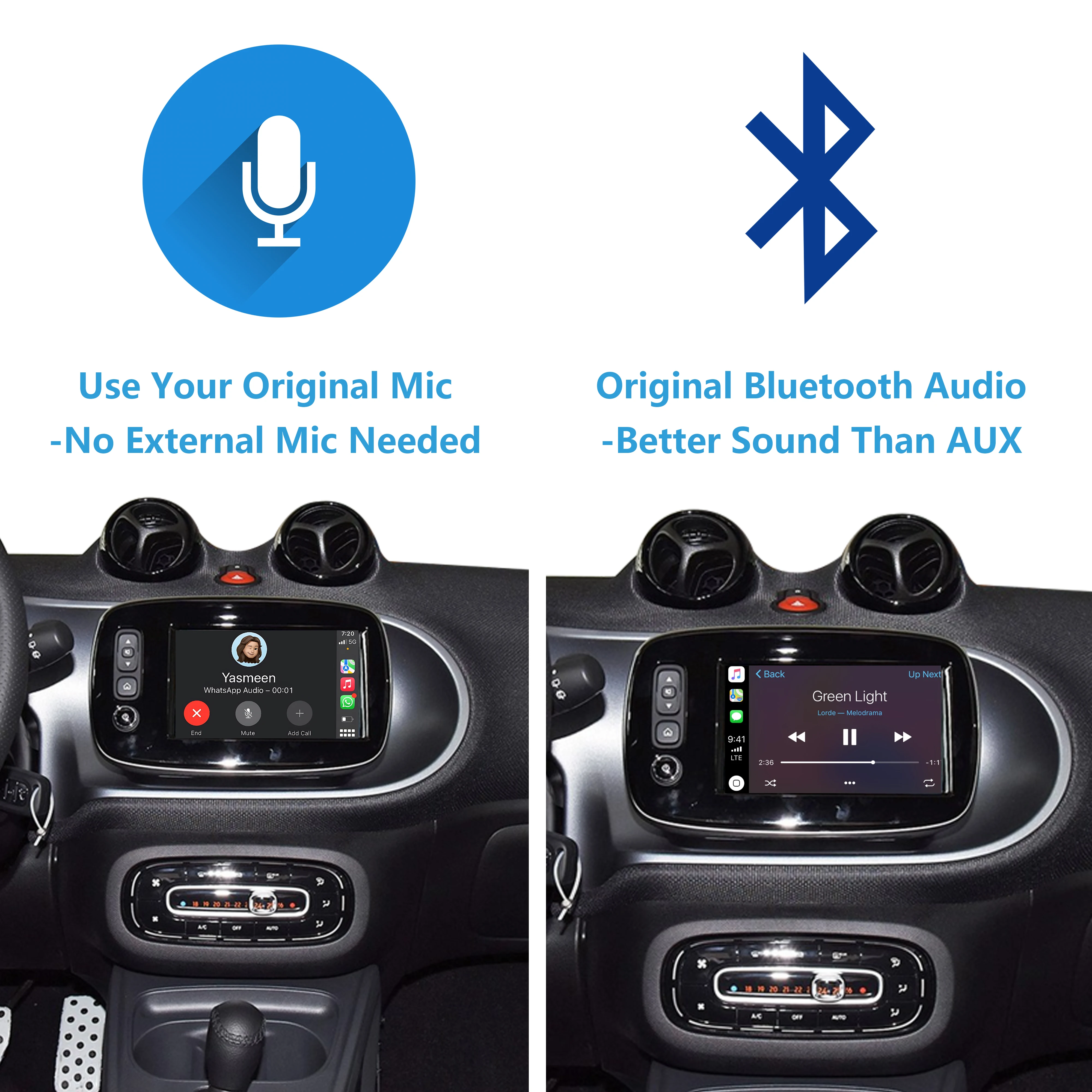 Mercedes smart apple carplay для - Фотография_3