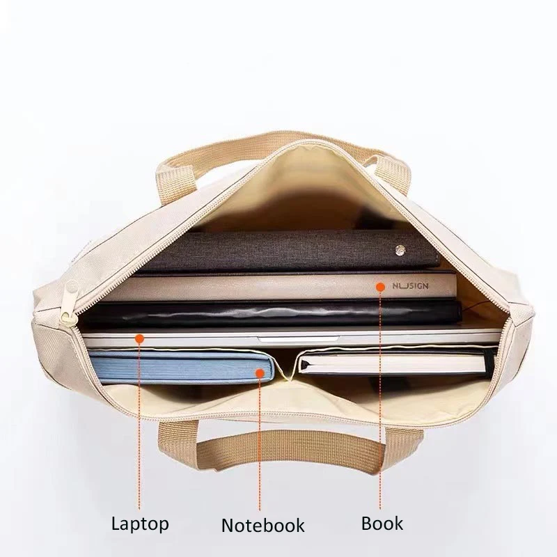 Утолщенный большой вместительный холщовый портфель из ткани оксфорд - Фотография_6