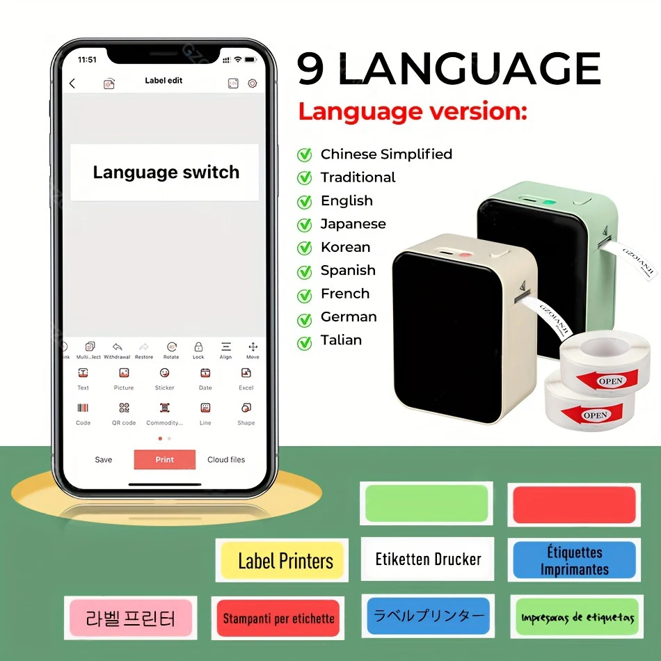 Мини-портативный принтер marklife b1 b21 d110 p15 - Фотография_3