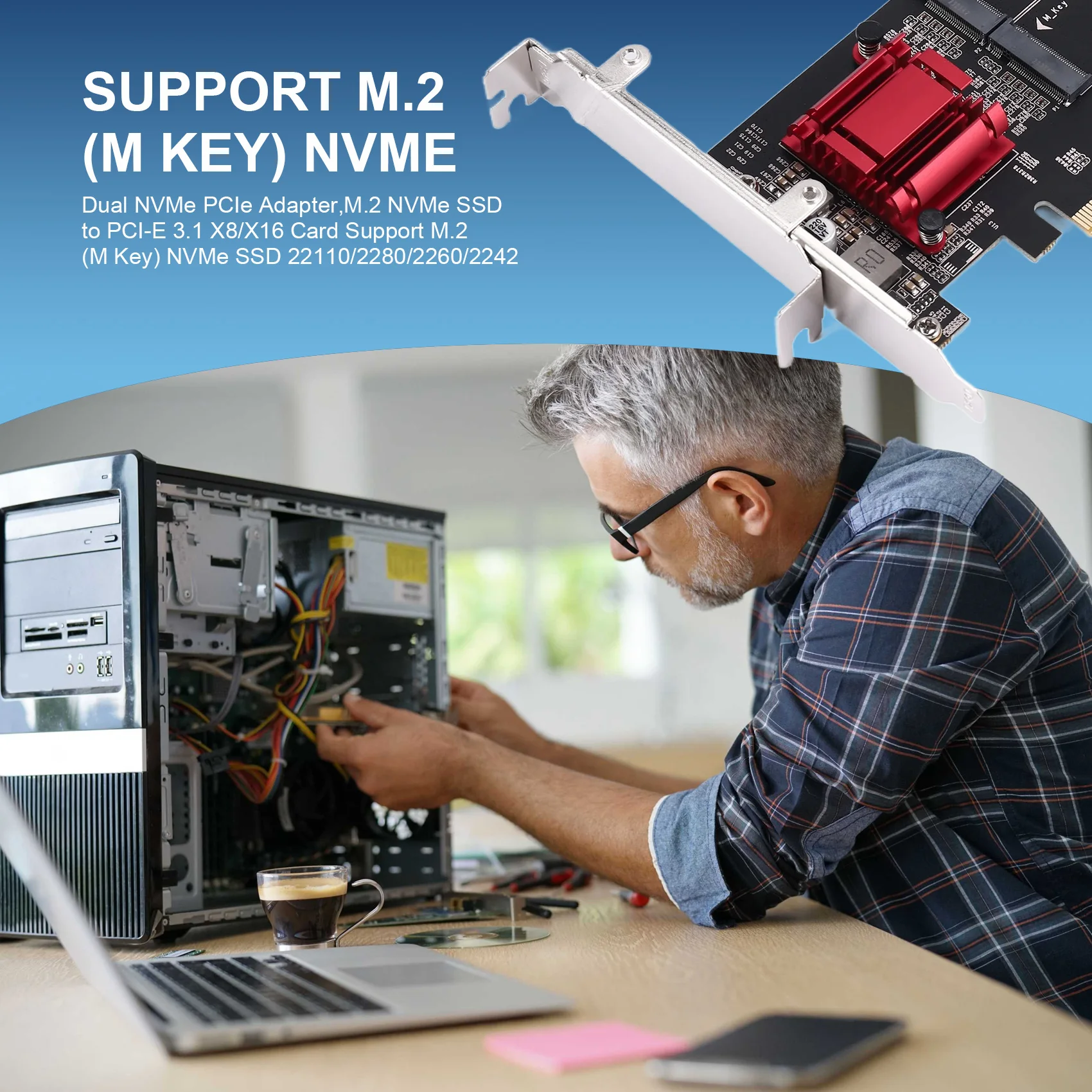 Адаптер a65i dual nvme pcie - Фотография_6