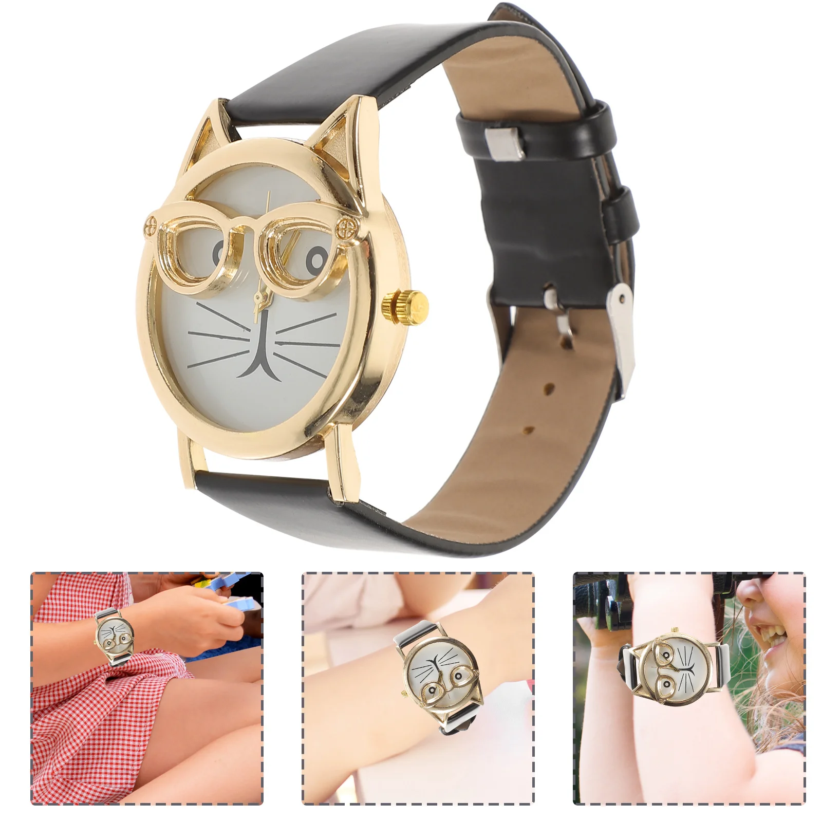 Детские кварцевые часы с прочным ремешком из искусственной кожи - Фотография_2