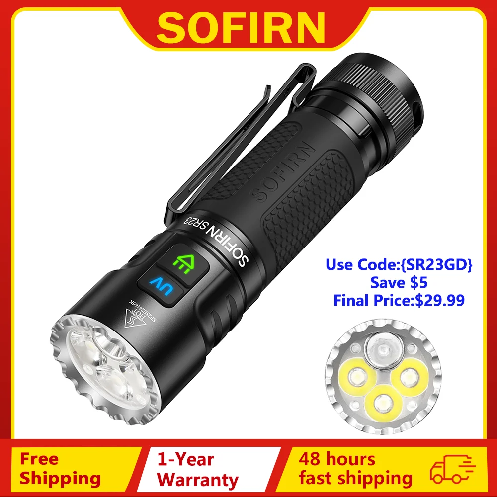 Новый фонарик sofirn sr23 3300lm
