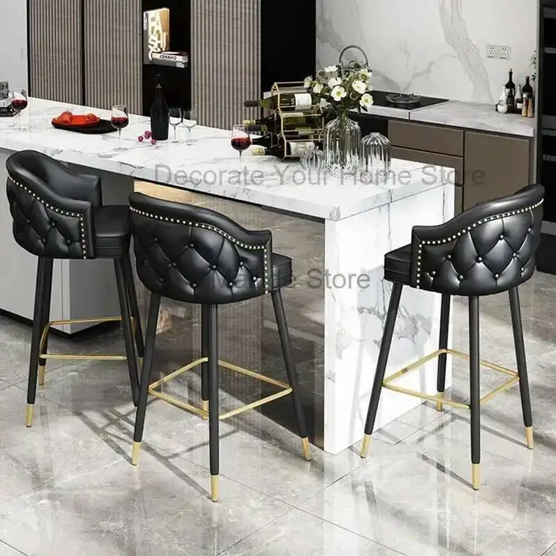 Современные простые барные стулья - Фотография_3