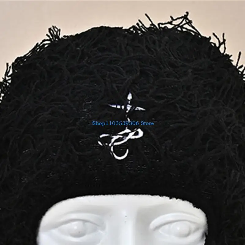 400a вязаная ветрозащитная балаклава для взрослых - Фотография_4