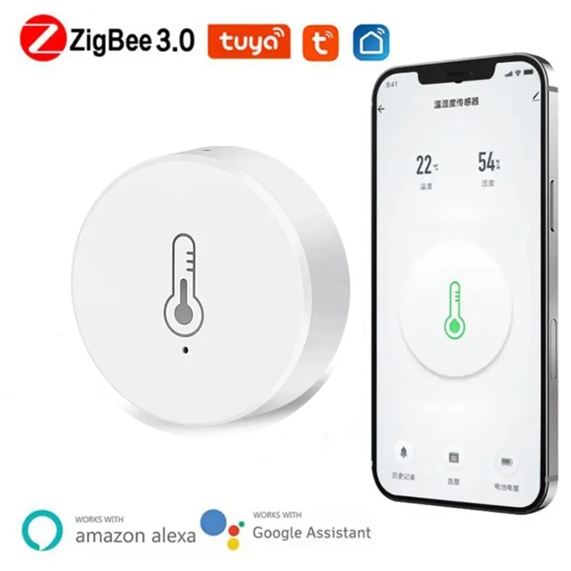 Умный датчик температуры и влажности tuya zigbee