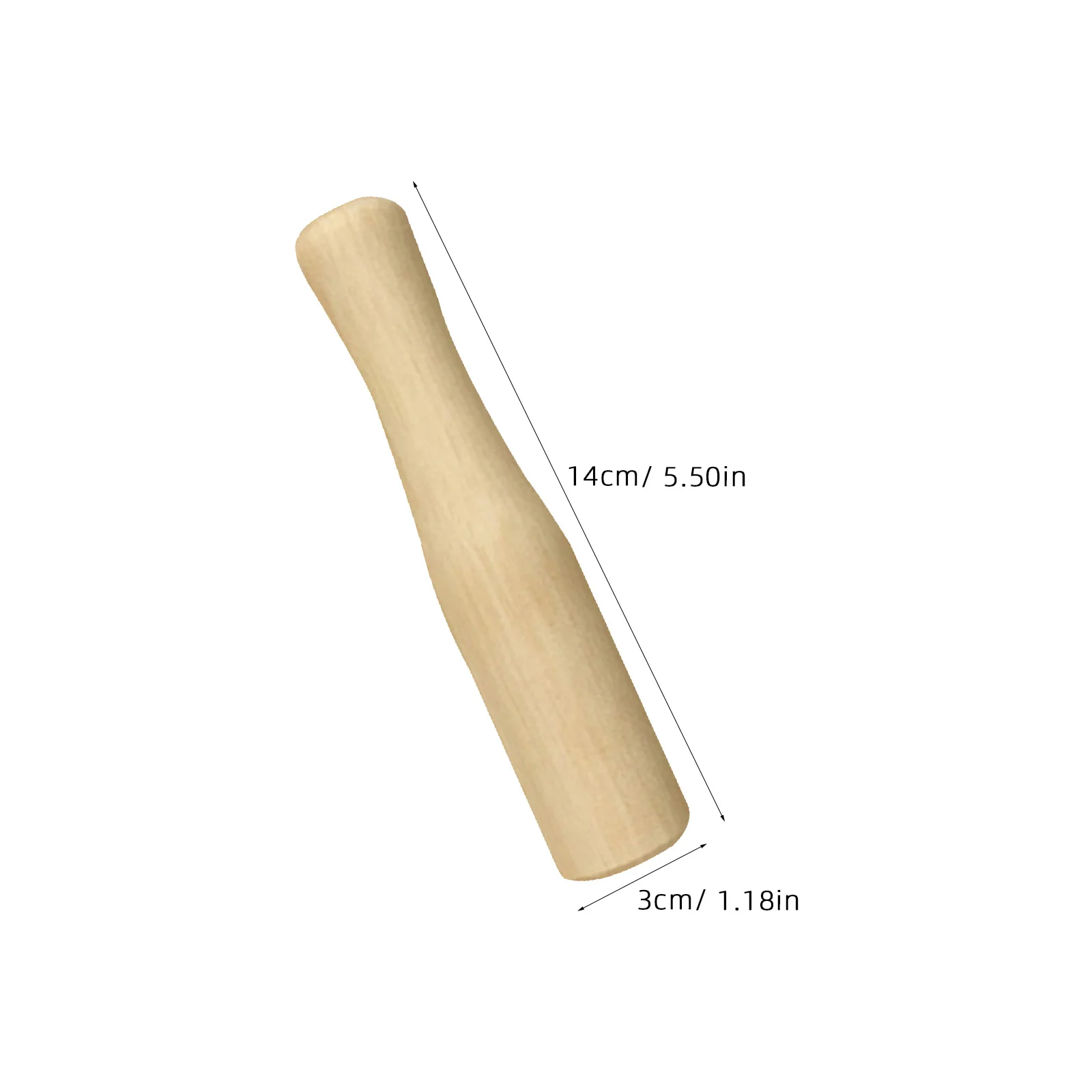 Мадлер из настоящего дерева с длинной ручкой - Фотография_2