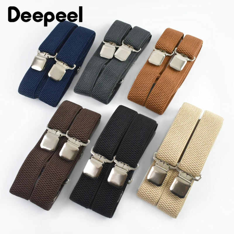 3,8*120 см, мужские подтяжки с 4 зажимами