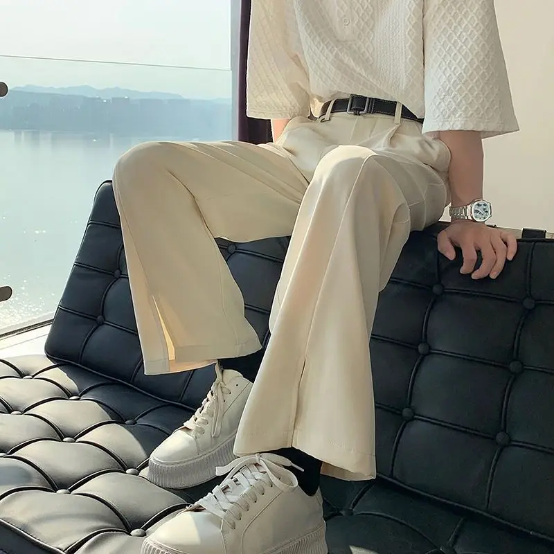 Молния корейская мода широкие брюки - Фотография_2