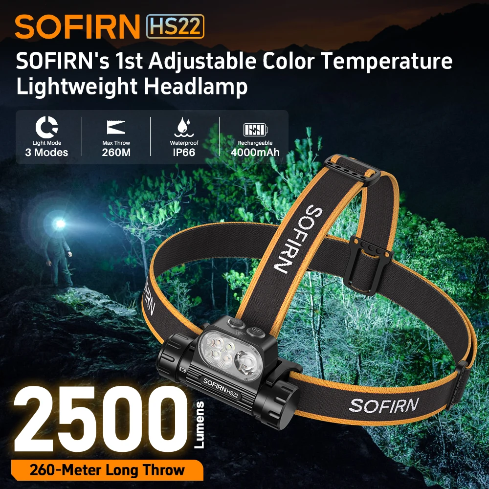 Sofirn hs22 2500lm налобный фонарь