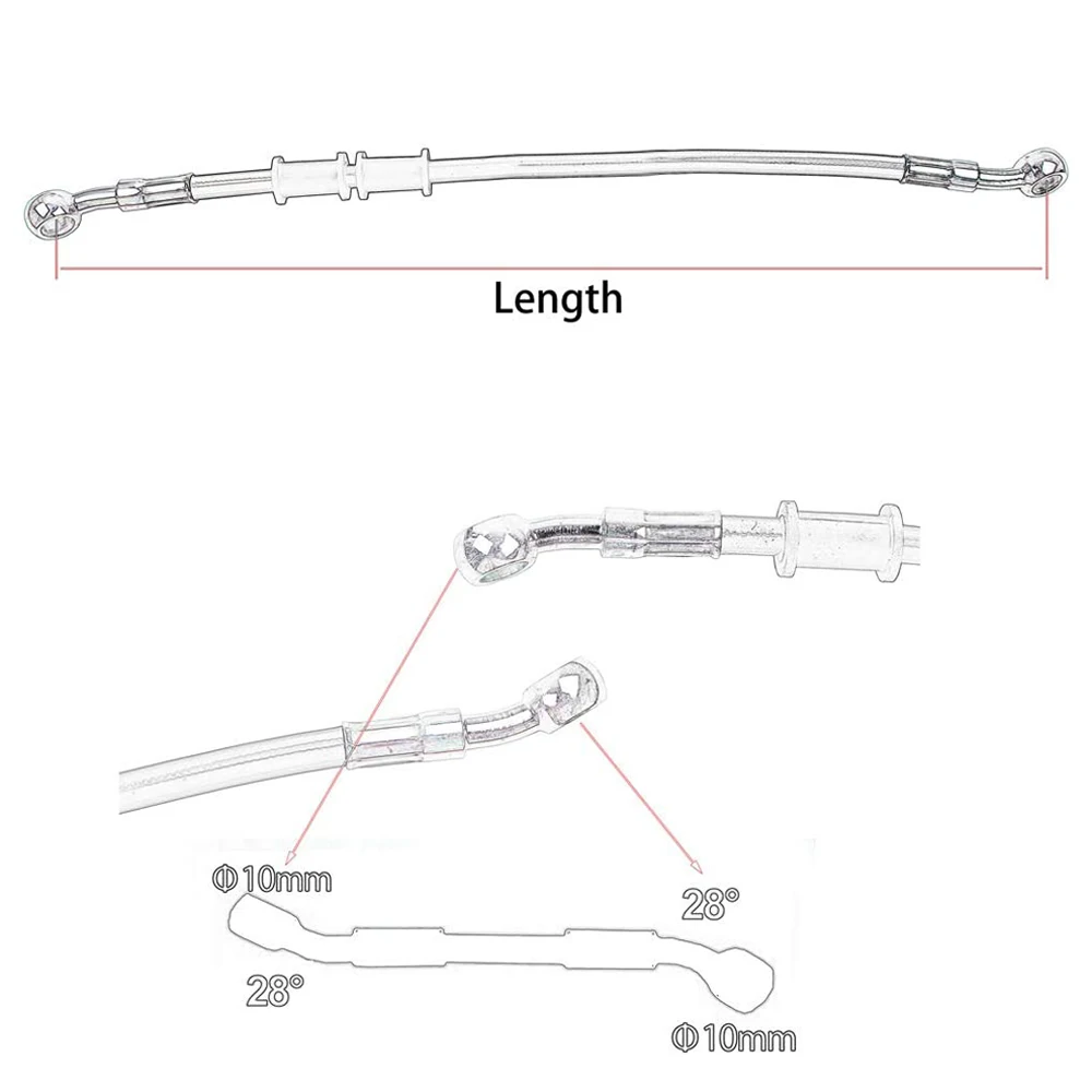 400-2400 мм тормозной шланг гидравлический - Фотография_2