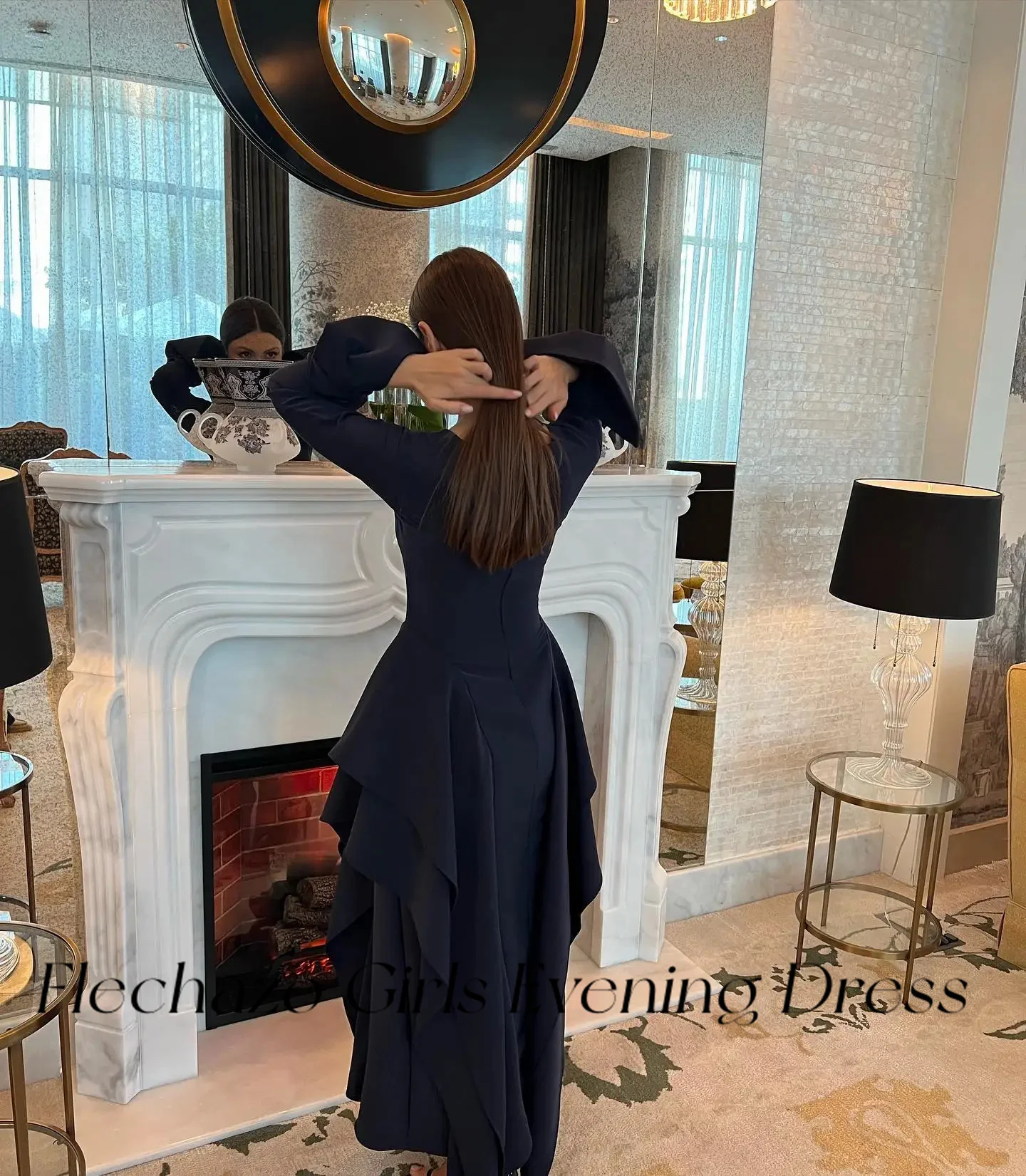 Flechazo темно-синие вечерние платья - Фотография_5