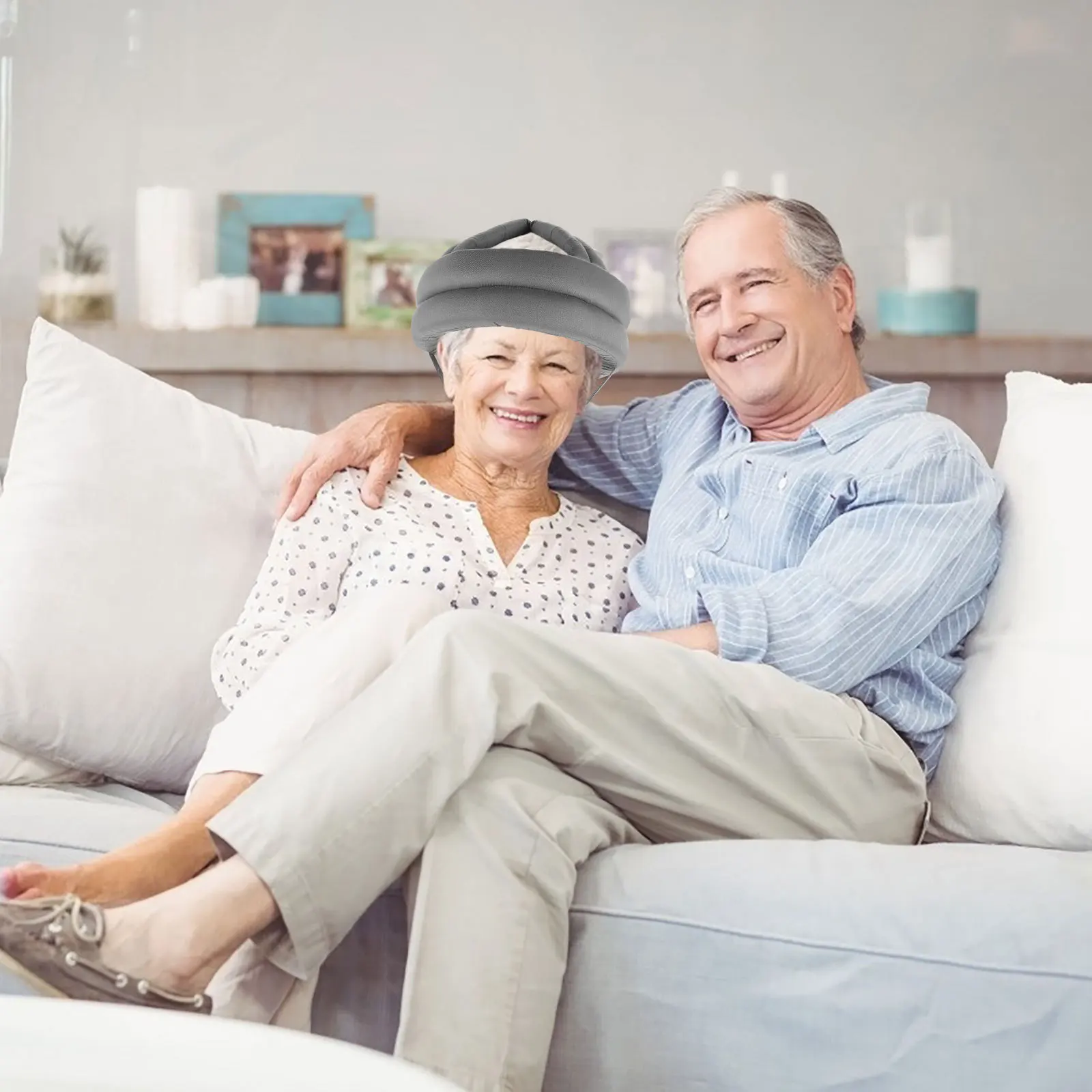 Дышащая хлопковая защитная шапка для пожилых людей - Фотография_2