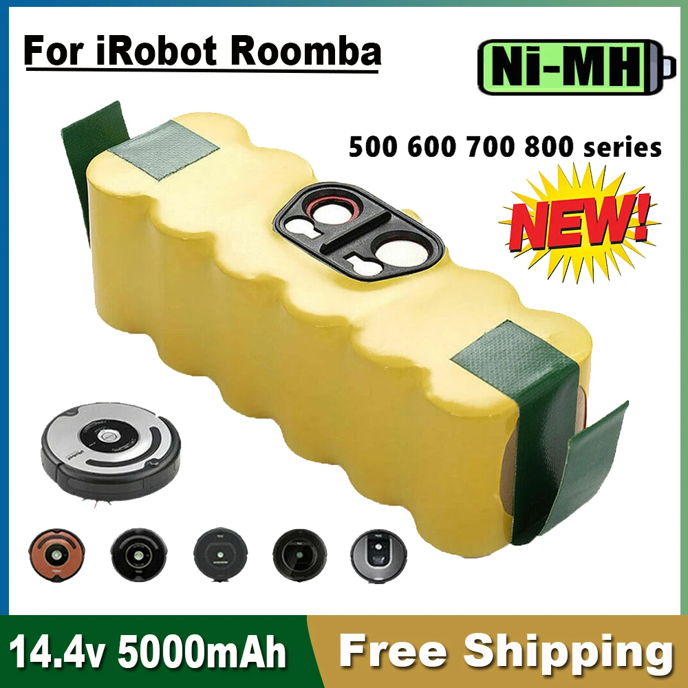 Аккумулятор 14,4 в 5000 мач для irobot 500 600 700 800 900 серии