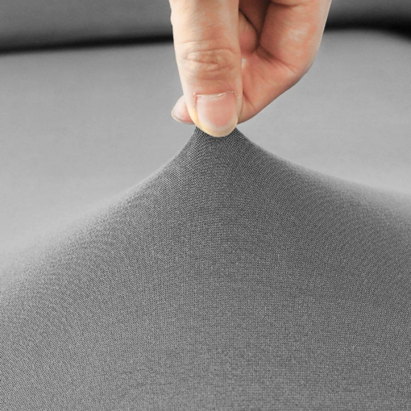 Эластичный чехол для дивана из твердого молочного шелка - Фотография_5