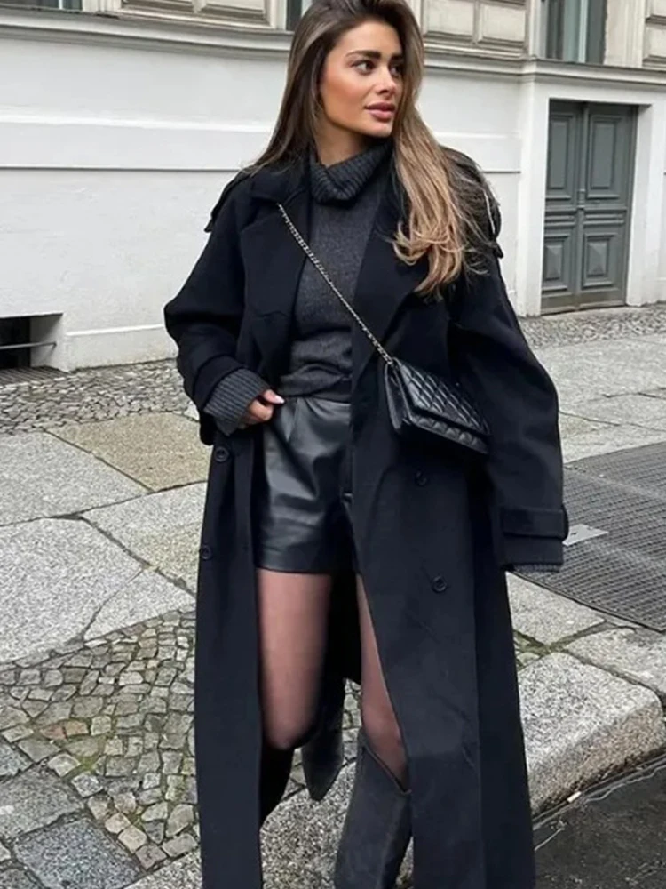 Винтажное коричневое шерстяное пальто - Фотография_6