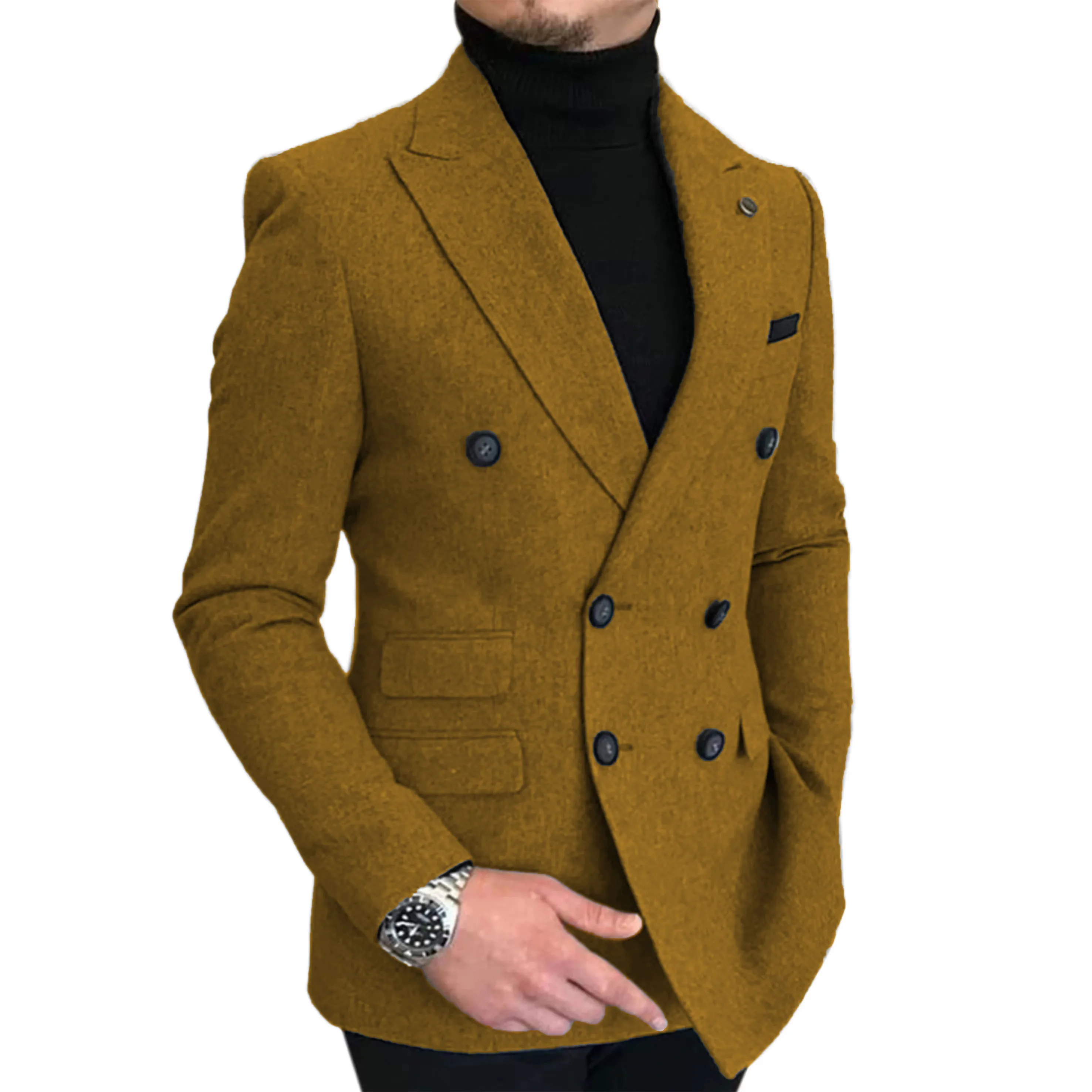 Новый мужской пиджак из шерстяной ткани - Фотография_5