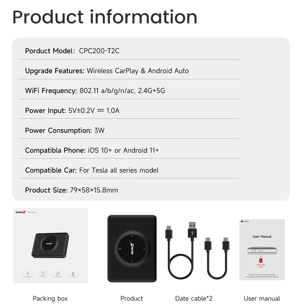 Carlinkit t2c беспроводной адаптер - Фотография_6