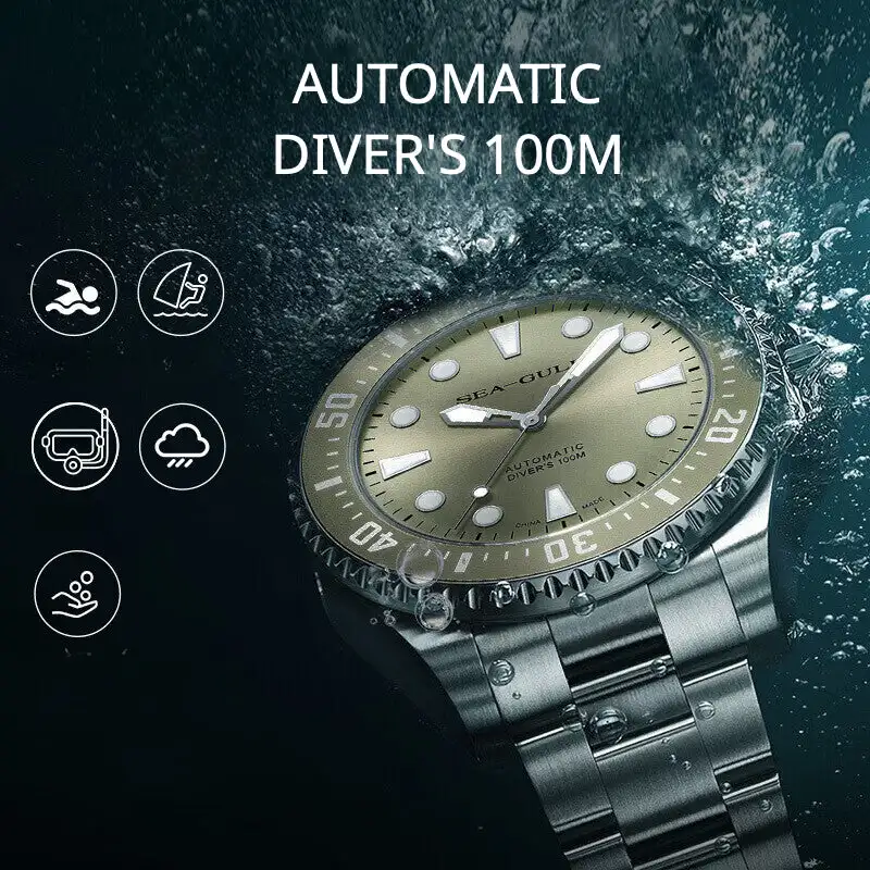 Часы «чайка», мужские автоматические механические наручные часы с сапфиром - Фотография_3