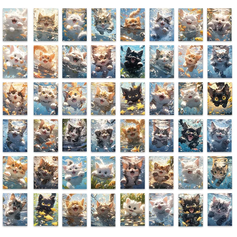 Кавайные аниме наклейки с изображением кота и животных - Фотография_6