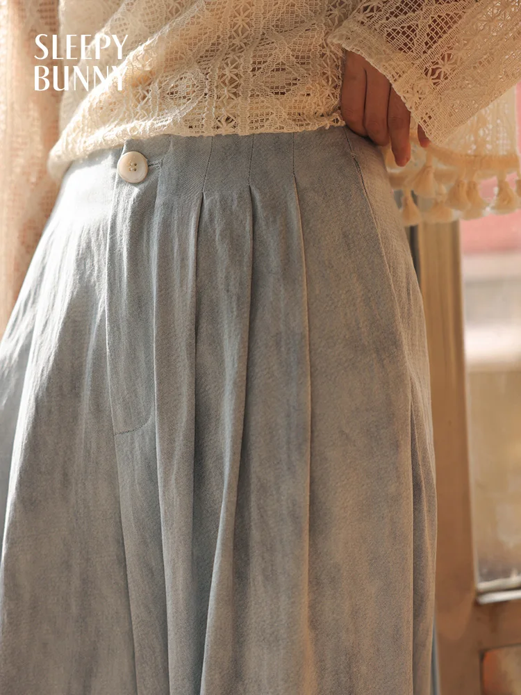 Элегантные текстурированные широкие брюки - Фотография_3