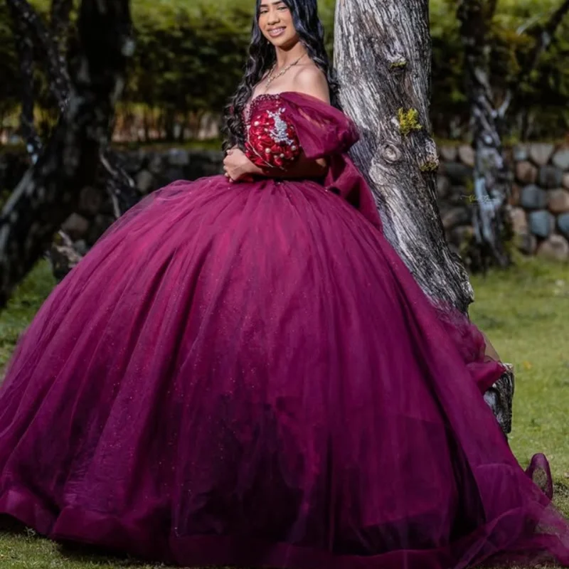 Красное вино, платья quinceanera по индивидуальному заказу - Фотография_3