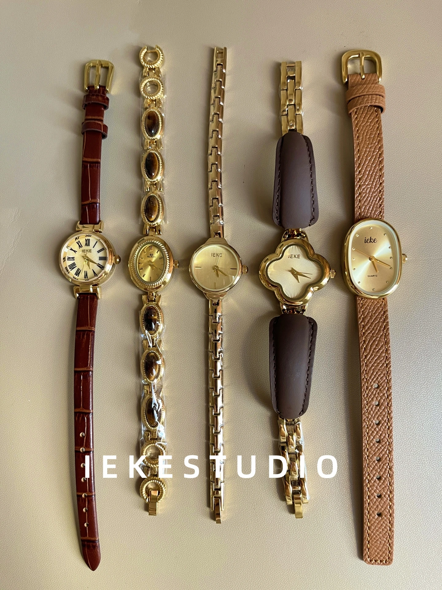 Коричневые винтажные роскошные часы