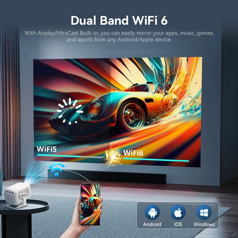 Ditong x3plus hd проектор native 1080p поддержка 4k wifi6 bt5 - Фотография_6