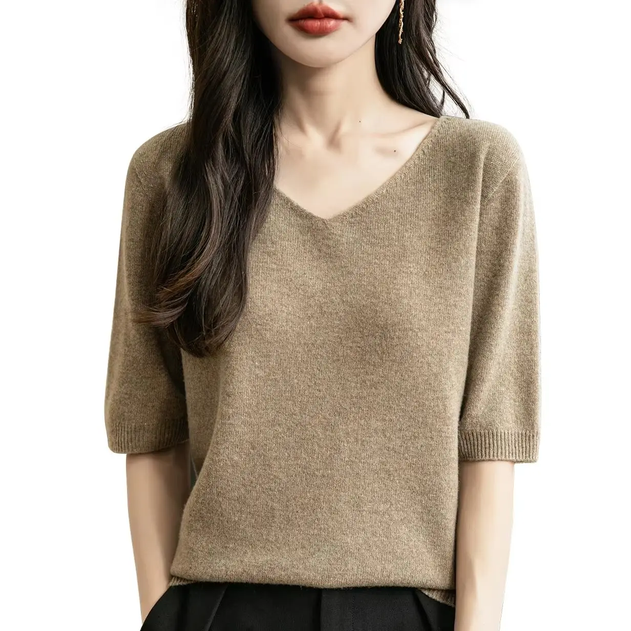 Женские топы с v-образным вырезом - Фотография_3