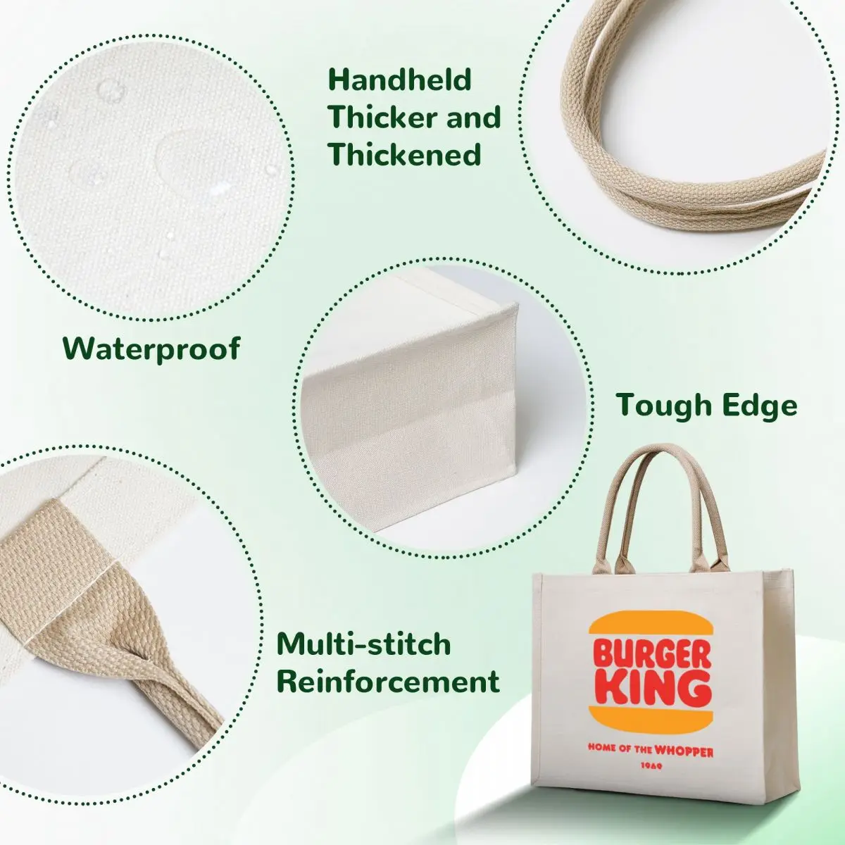 Сумка burger king tote bag холщовая - Фотография_4