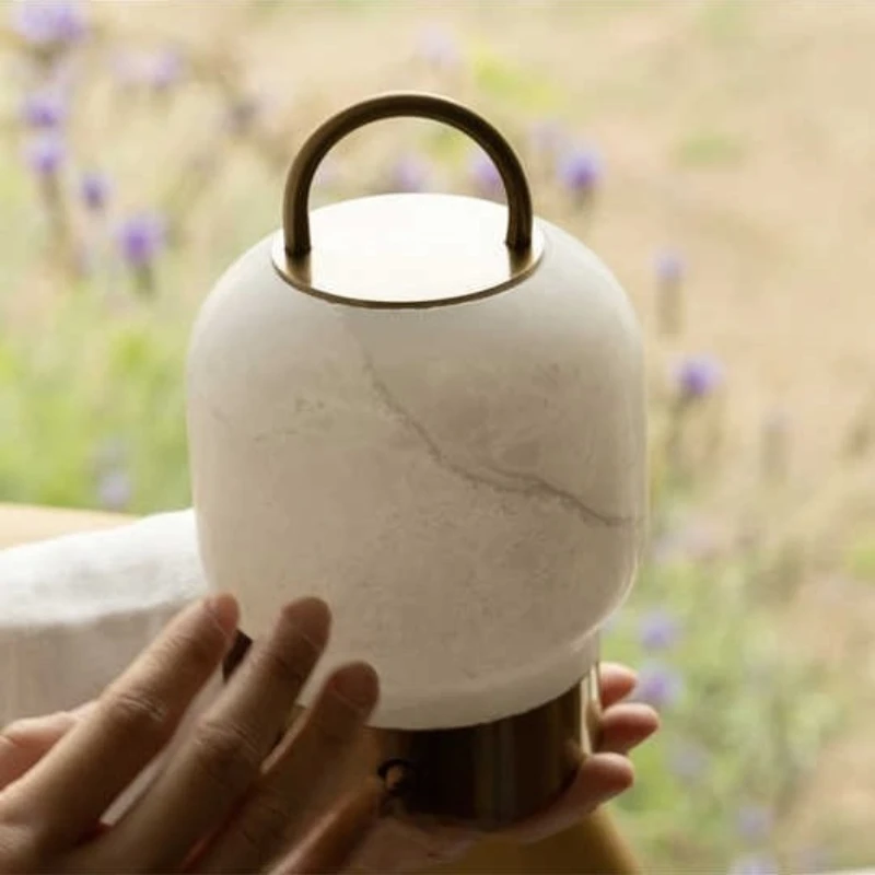 Испанская лампа из натурального мрамора