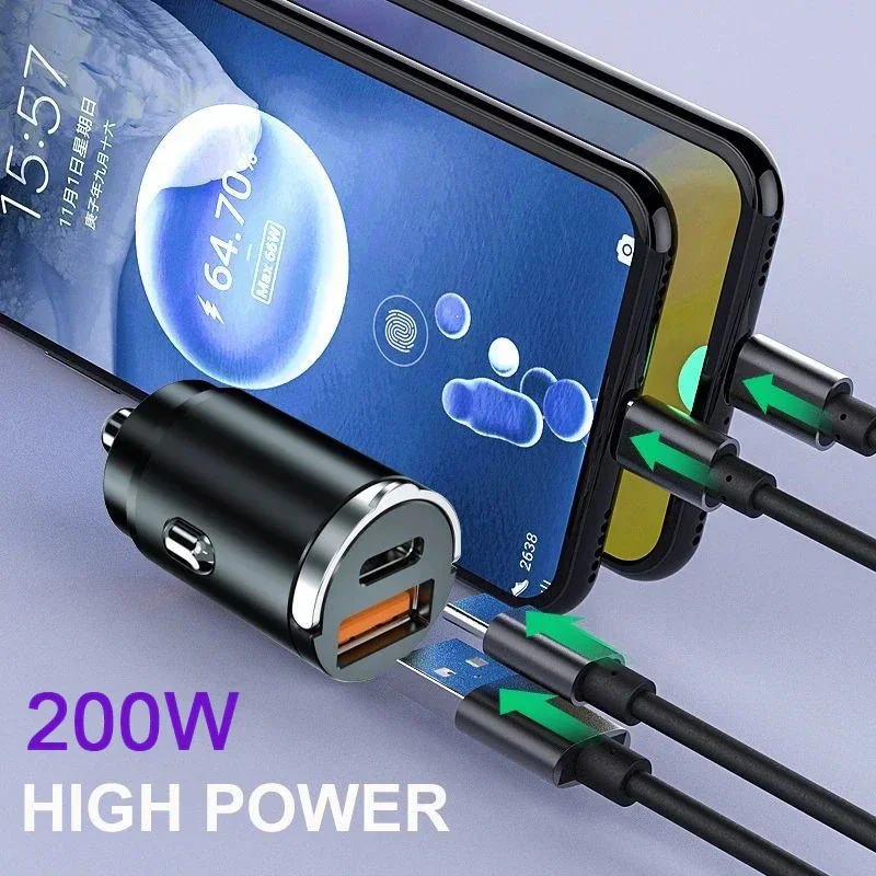 Автомобильное зарядное устройство qc3.0 pd 100 вт/200 вт - Фотография_4