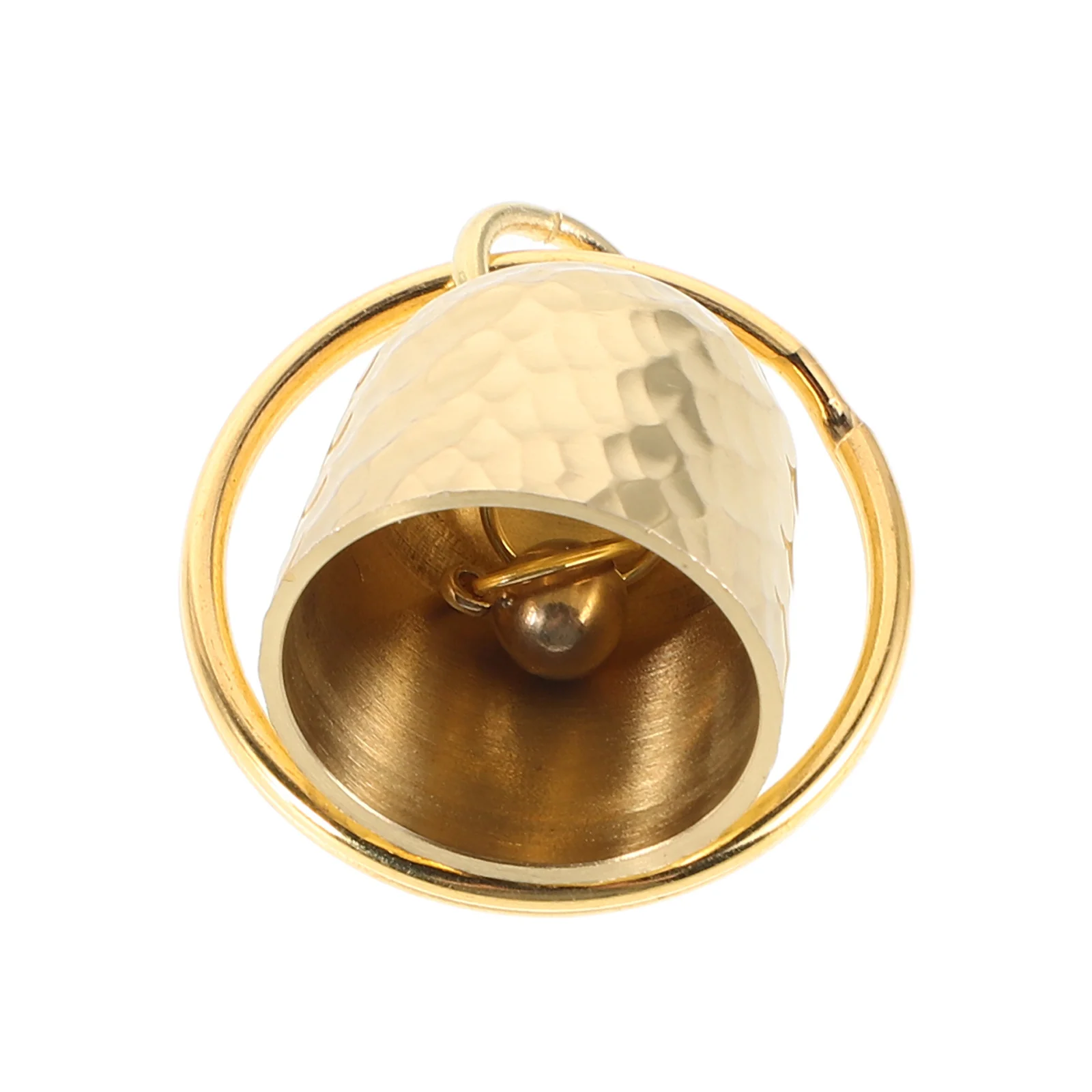 Открытый латунный брелок-колокольчик