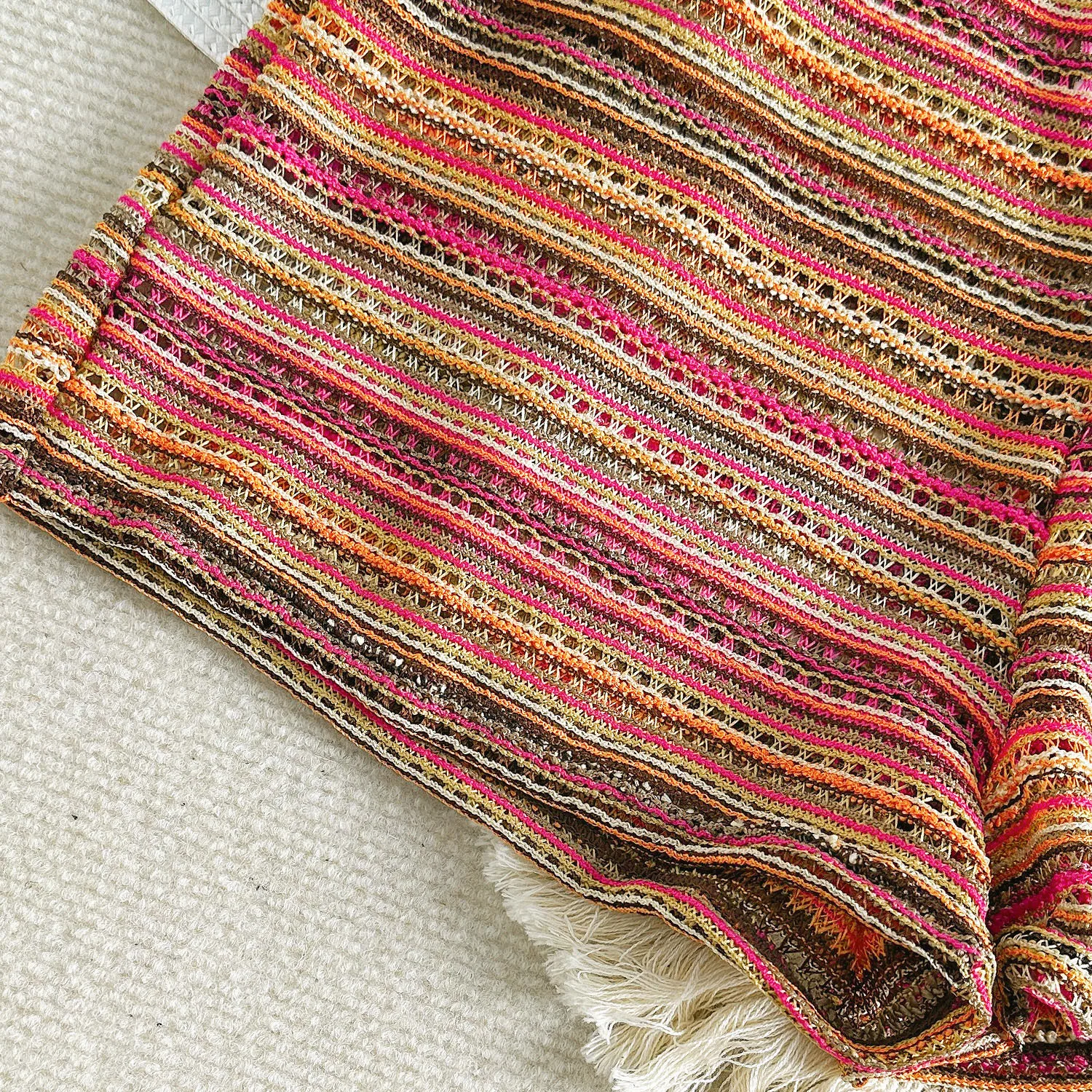 Сексуальные вязаные полосатые комплекты бикини с завязками на шее - Фотография_5