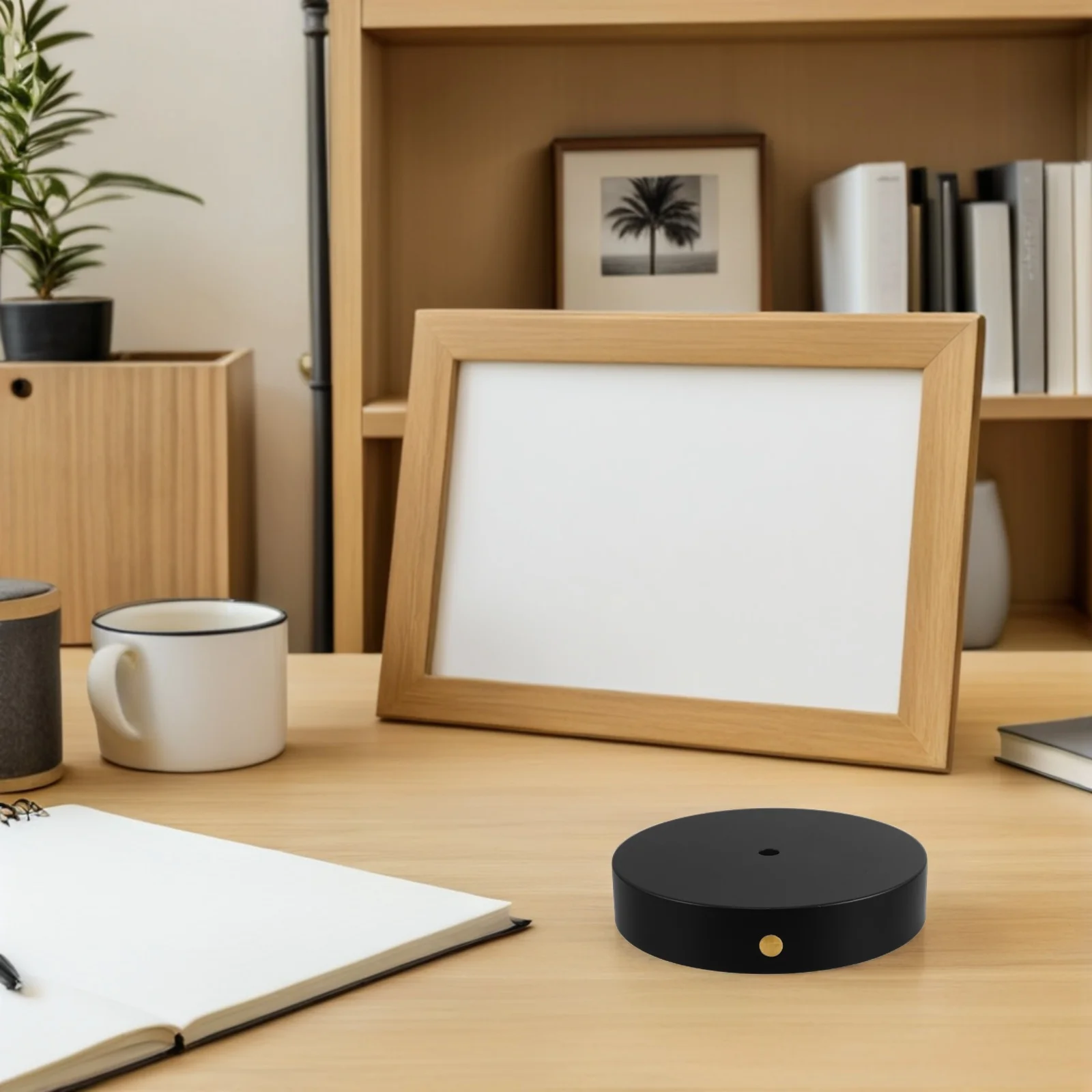 Цоколь лампы, черный круглый сверхмощный чугунный стенд - Фотография_2