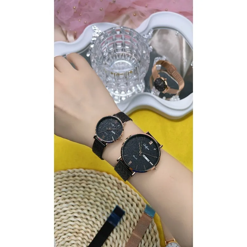 Часы для пар ко дню святого валентина для мужчин и женщин с календарем - Фотография_5