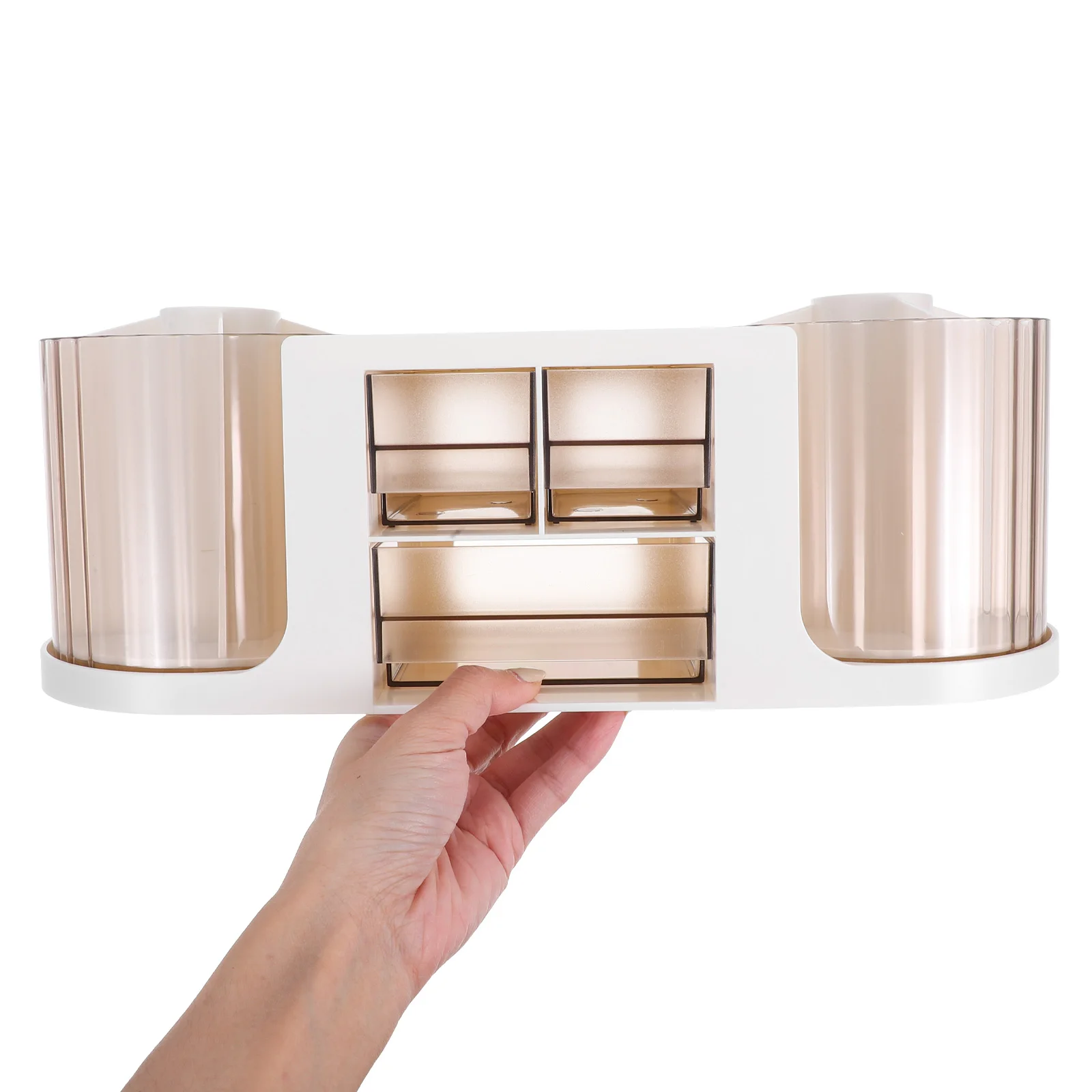 Двойной вращающийся держатель для ручек с выдвижным ящиком - Фотография_4