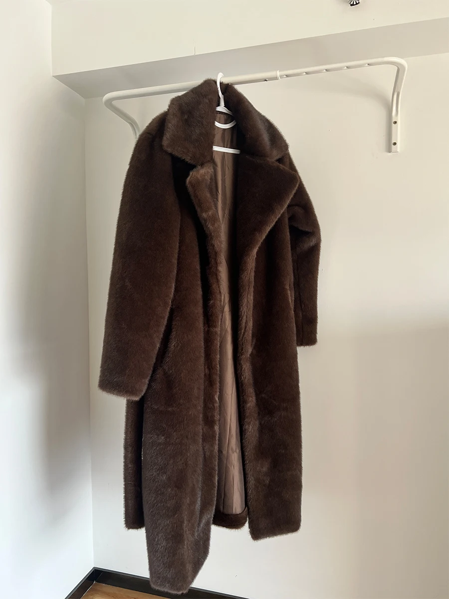 Коричневое винтажное макси-пальто - Фотография_6