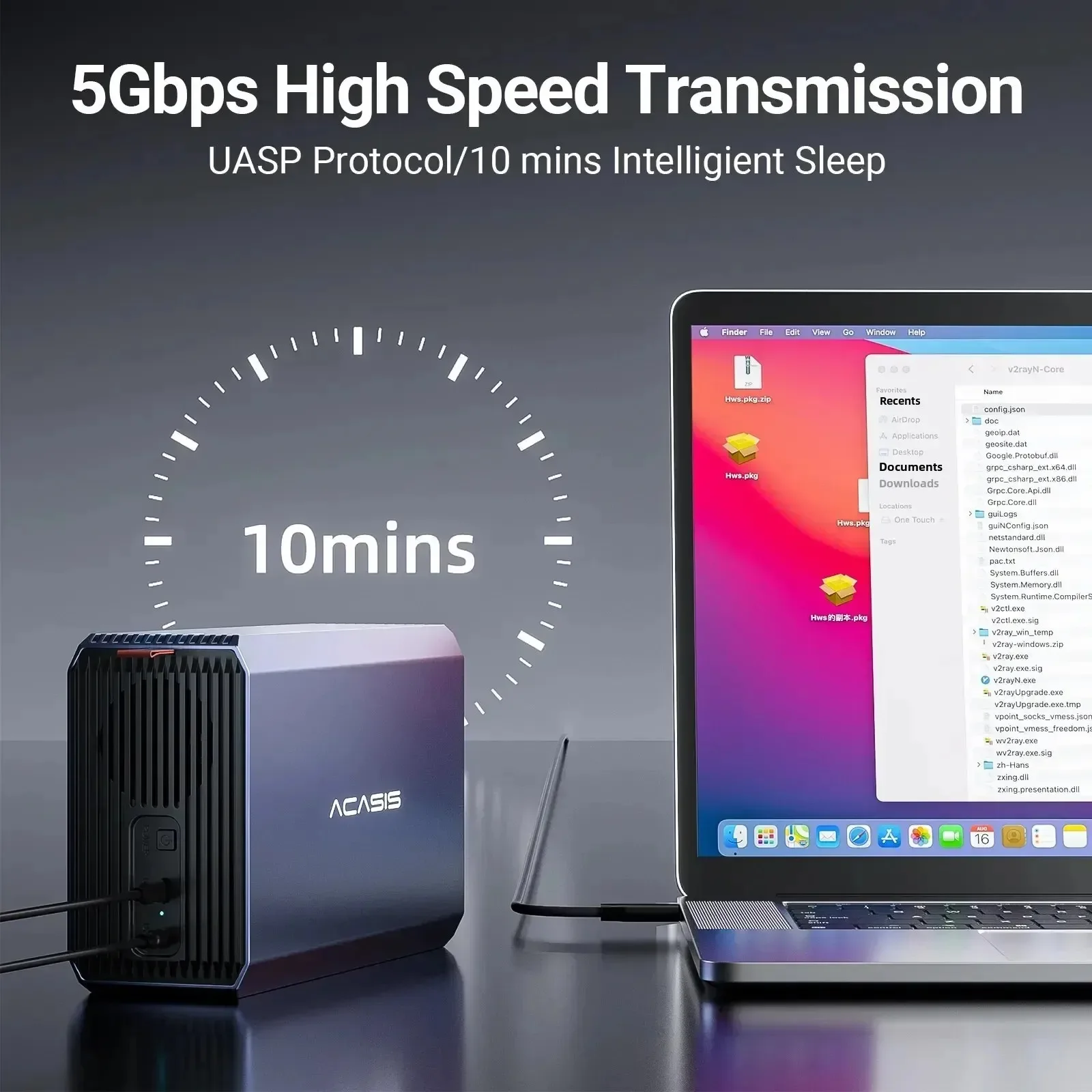 Корпус acasis dual bay hdd/ssd корпус 3 - Фотография_4