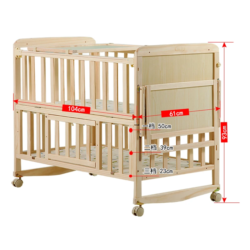 8 in1 wood baby bed with shelf - Фотография_5