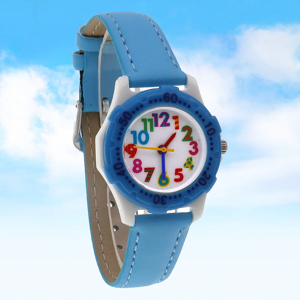 Детские часы с цветным циферблатом для девочек и мальчиков - Фотография_5