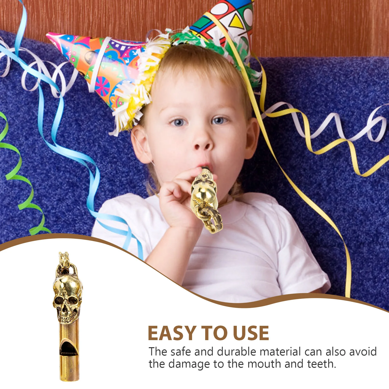 Медный свисток в форме черепа - Фотография_3